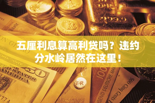 济南五厘利息算高利贷吗？违约分水岭居然在这里！