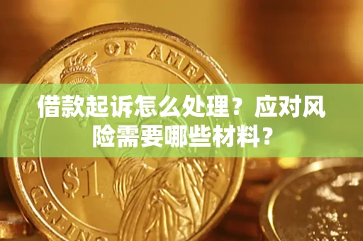 济南借款起诉怎么处理？应对风险需要哪些材料？