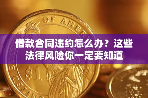 济南借款合同违约怎么办？这些法律风险你一定要知道