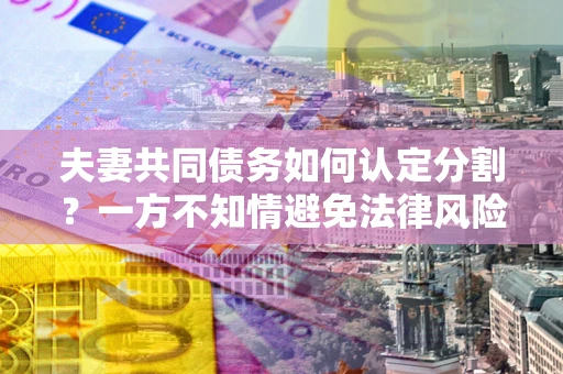 济南夫妻共同债务如何认定分割？一方不知情避免法律风险必看！
